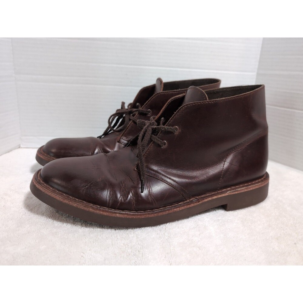 CLARKS BUSHACRE  GENUINE LEATHER CHUKKA BOOTS BROWN MEN'S SIZE 12 VGC